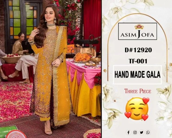 Lawn 3piece 96/88 | Asim Jofa - Image 6